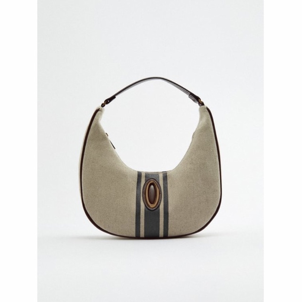 Zara Canvas Shoulder Bag
